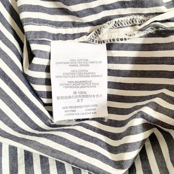 5/$25 J. Crew striped ruffle structured sleeveless top‎ blouse - Size 00 - Picture 5 of 7